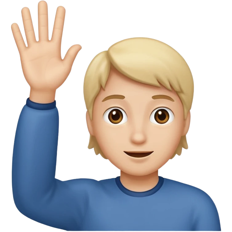 awkward person waving hi emoji | AI Emoji Generator