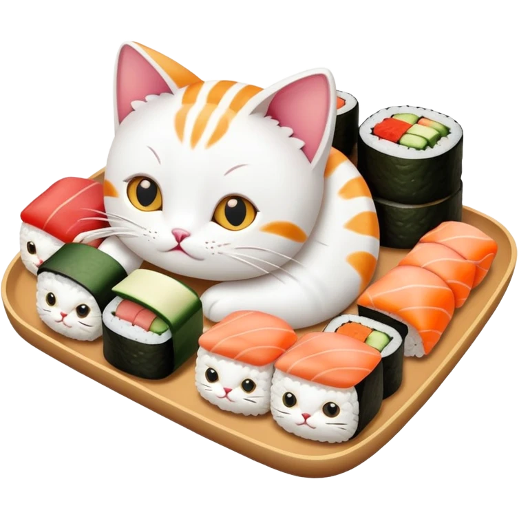 Cat sushi emoji