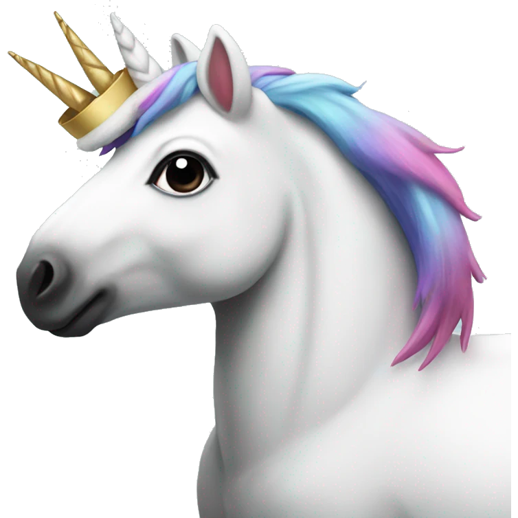Unicorn on a panda emoji