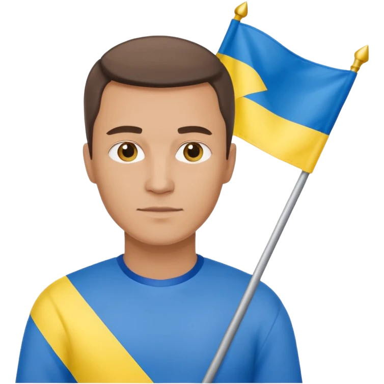 The Ukrainian man with flag emoji