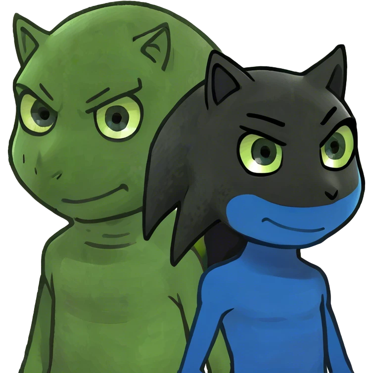 Sonic and shadow as humans emoji