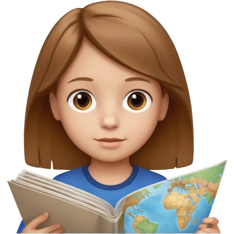 child Holding Maps emoji
