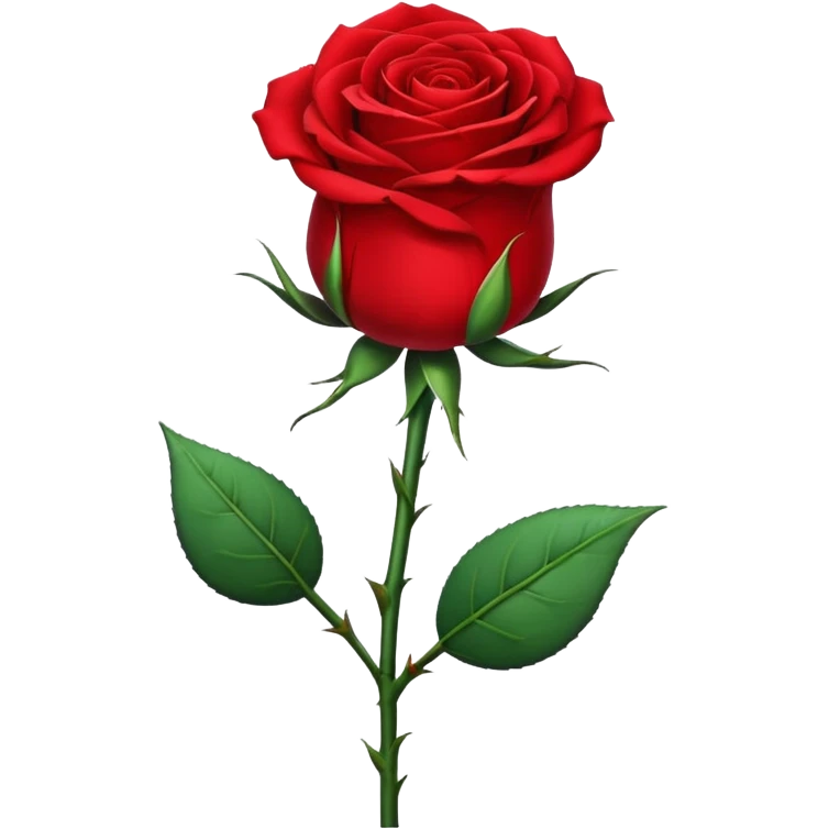 1 long red rose emoji