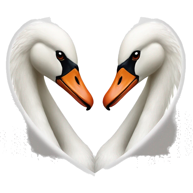 Two swans heart emoji