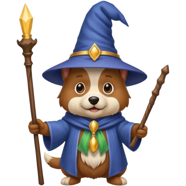Dog wizard emoji