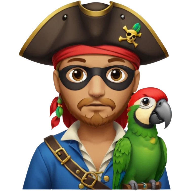 pirate and parrot emoji