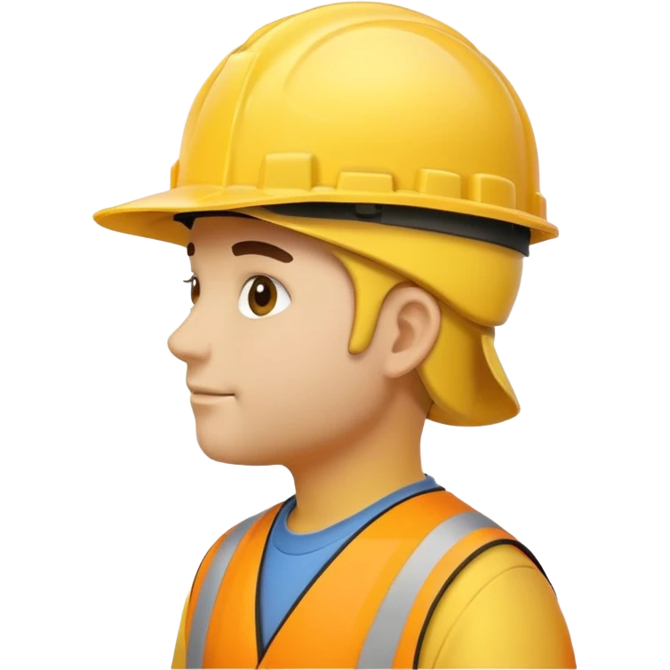construction hat facing left side profile facing left only. Hat only no human emoji
