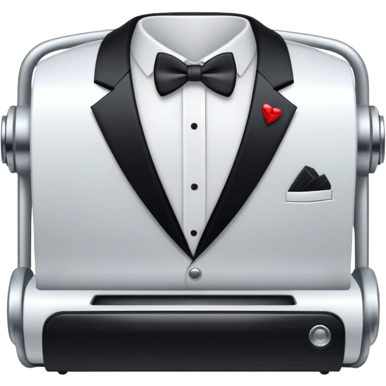 Machine in a tuxedo  emoji