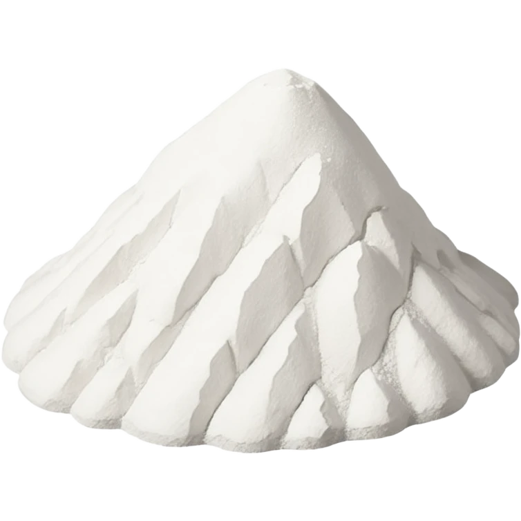 small mound of ultra-white chalky powder loose fine soft airy texture ...