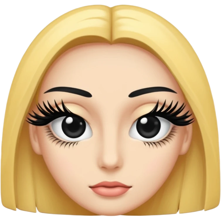 eyelash strip above an open eye emoji
