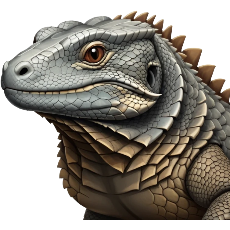 Komodo dragon How is It grey and brown emoji