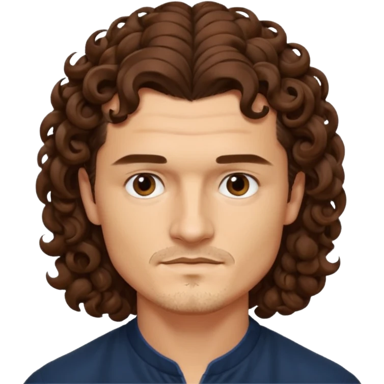 Orlando Bloom with curly hair  emoji