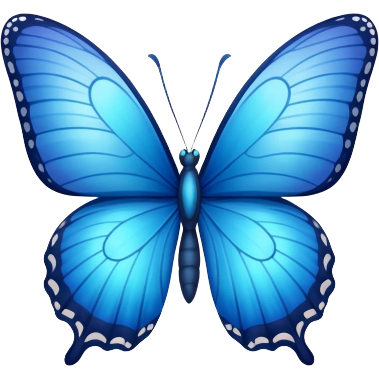 Blue butterfly emoji emoji