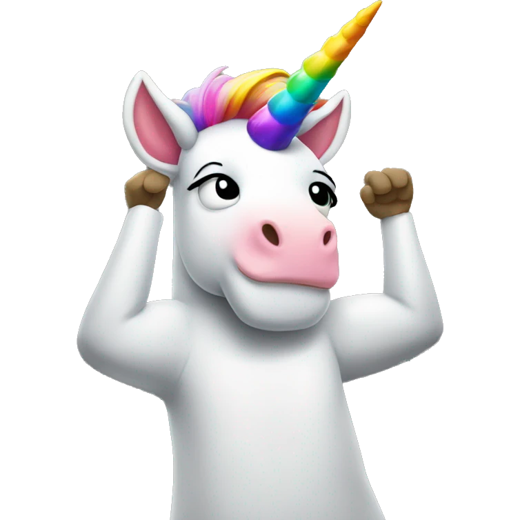 dabbing unicorn emoji