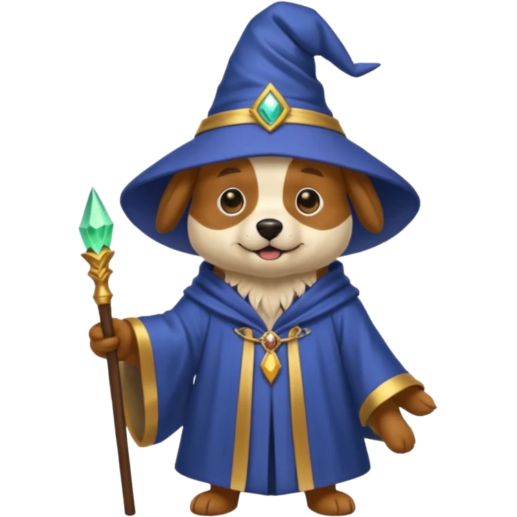 Dog wizard emoji