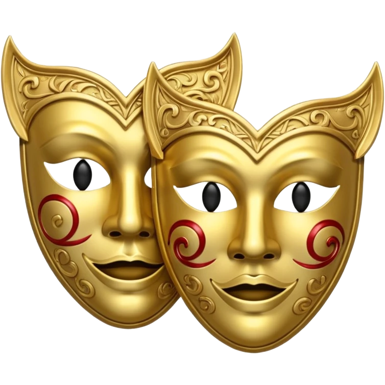 Tragedy and comedy mask emoji