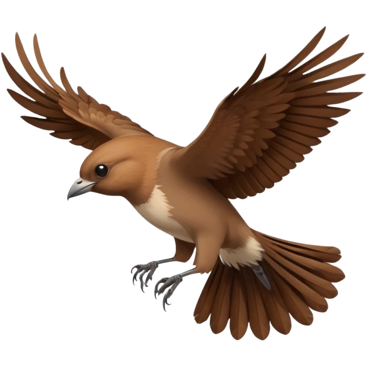 Nightingale bird fly emoji