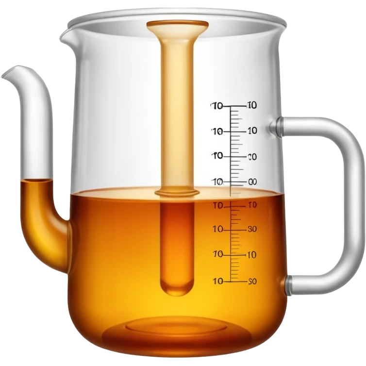 tea in a laboratory measuring cup emoji