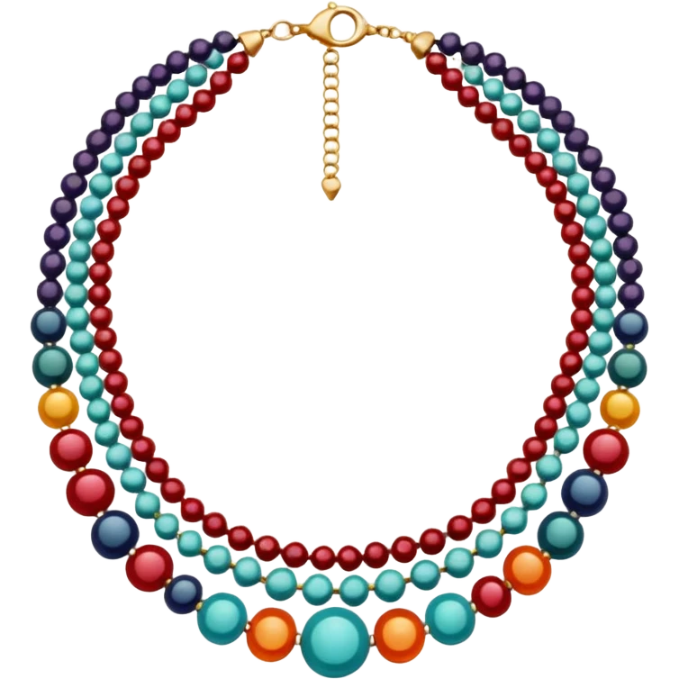 multicolored necklace emoji