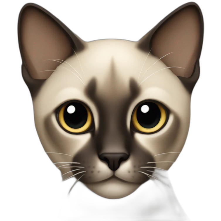 big siamese darker cat emoji
