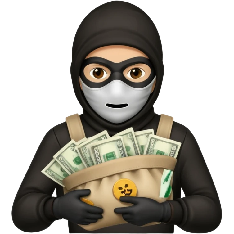 Robber,Knave. Half body emoji