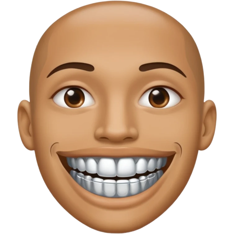 white lips silver grillz emoji