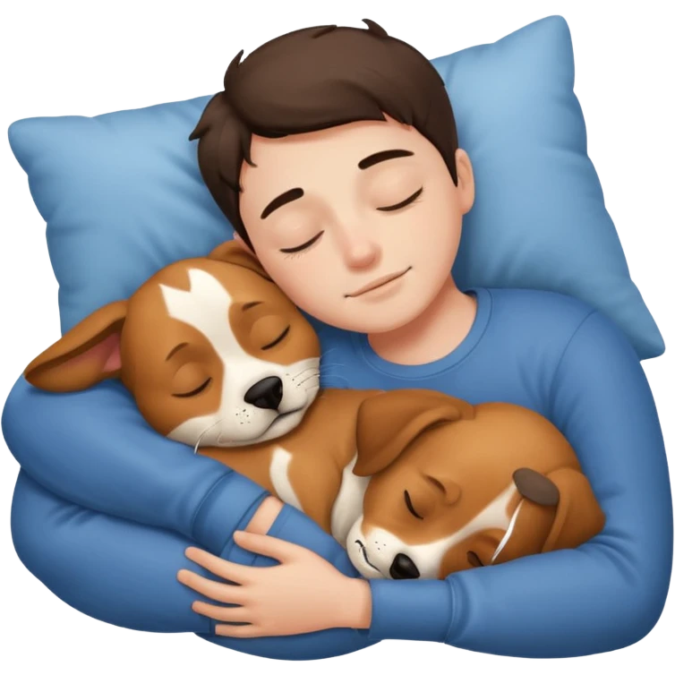 boy dog sleeping emoji