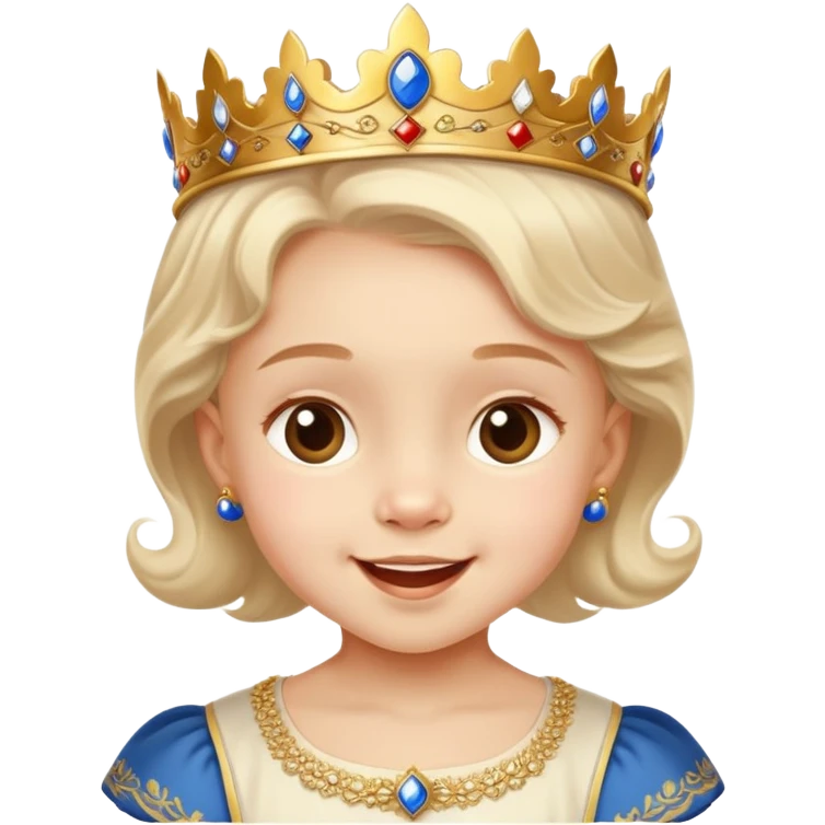 лицо ребенка, выражающее радость в царском, русском, винтажном стиле emoji