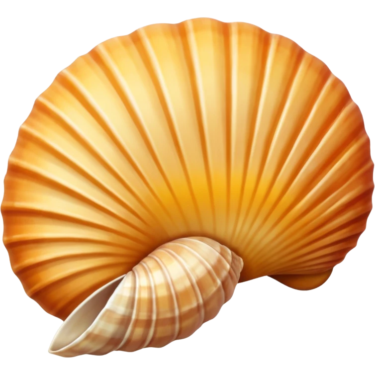 Seashell by ocean emoji