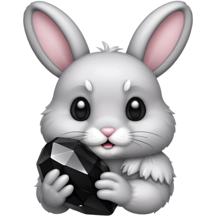 Bunny with black cristals emoji