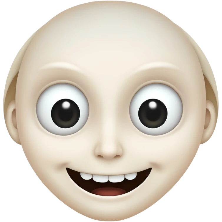 Creepy smile emoji