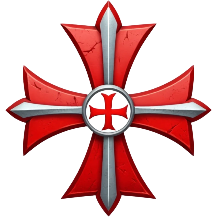 the red patea cross of the knights templar emoji