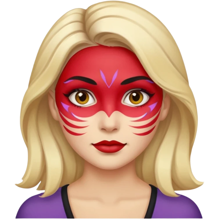 face painted woman  emoji