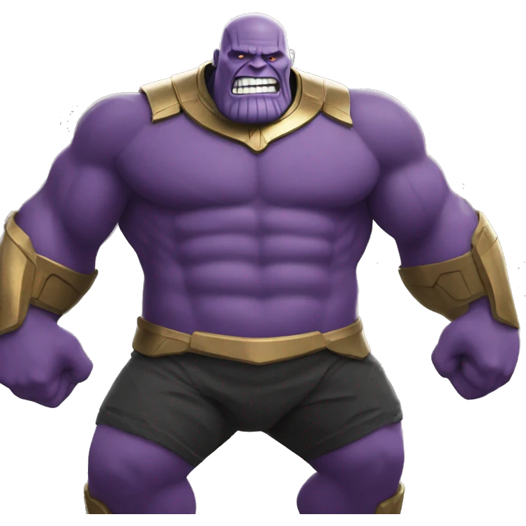 Thanos with a big butt emoji