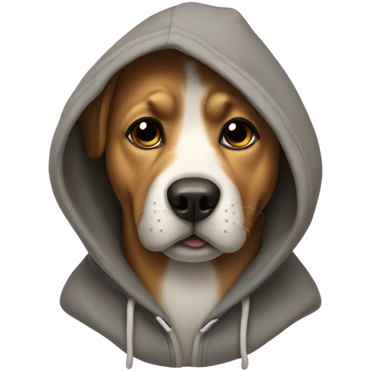 Dog wearing a hoodie emoji