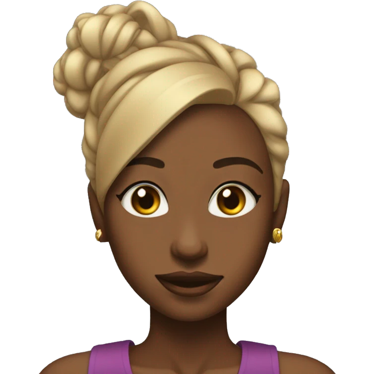 Black girl with edges and a slick back buss down rich emoji
