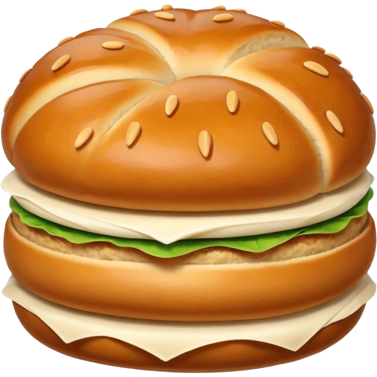 bread bun without cheese emoji