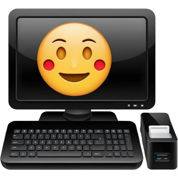 modern computer with computer unit without logo emoji