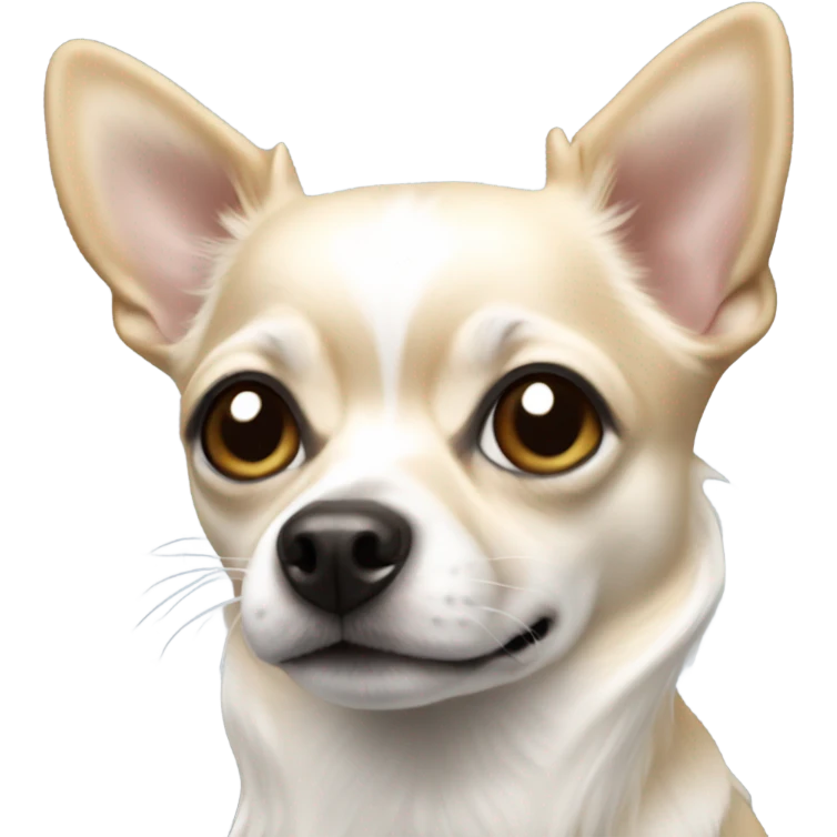 white realistic chihua emoji