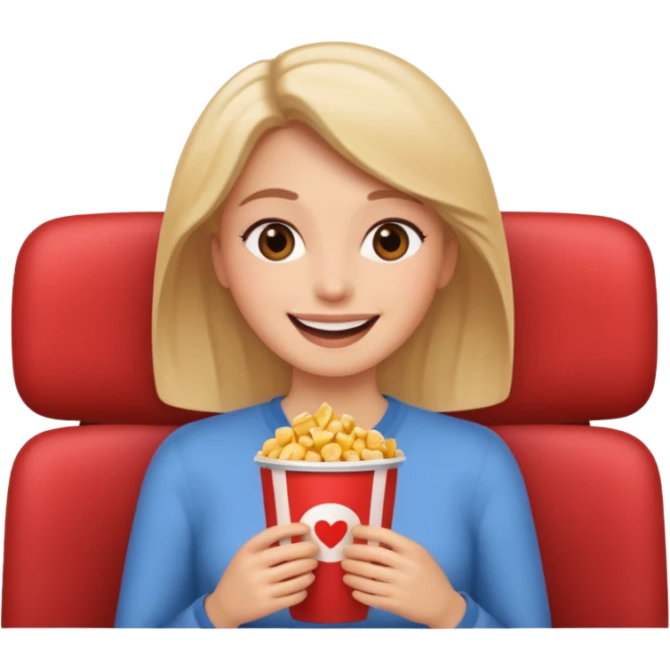 영화보는 여자 emoji