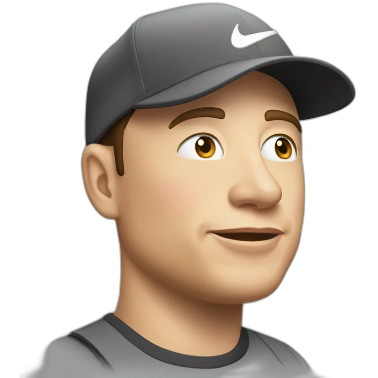Elon Musk avec casquette Nike emoji