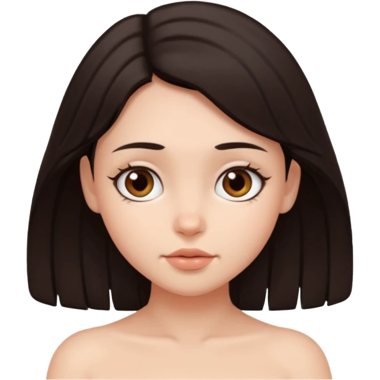 Nude dark haired girl  emoji