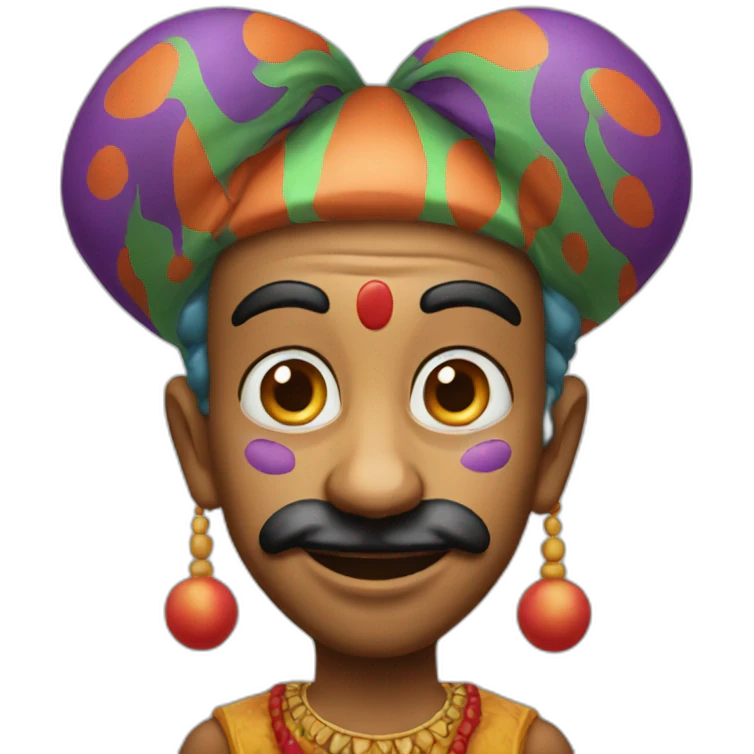 Indian-clown emoji