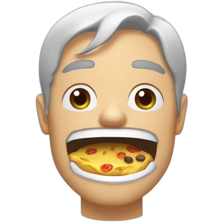 man feeling hungry emoji