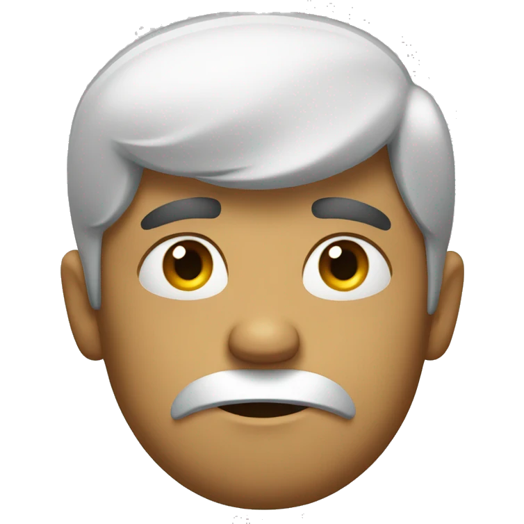 not so thrilled face emoji