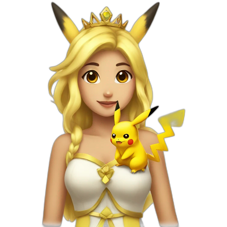 Pikachu princesse emoji