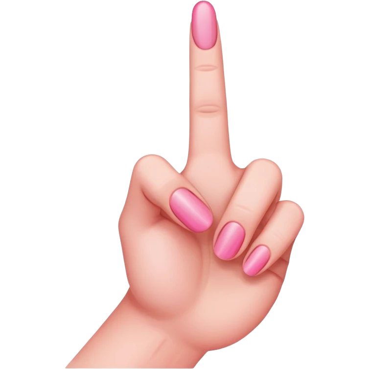 pink middle finger emoji