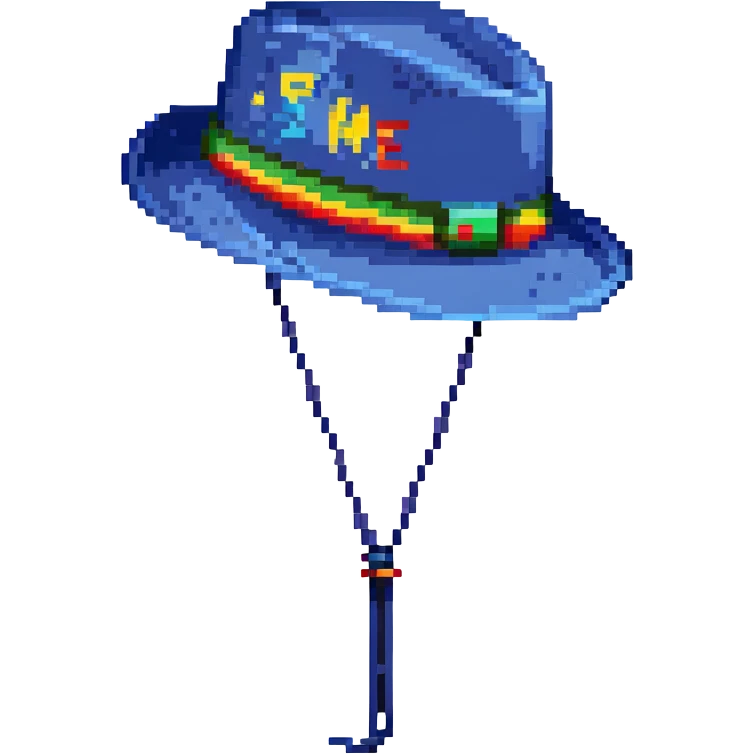 Синяя спортивная панамка со шнурком и надписью SPACEME, no background emoji