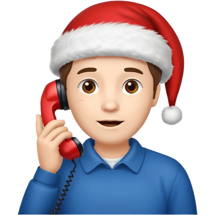 christmas talking on the phone emoji