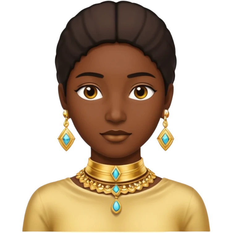 Neck traditional gold choker and gold bangel emoji